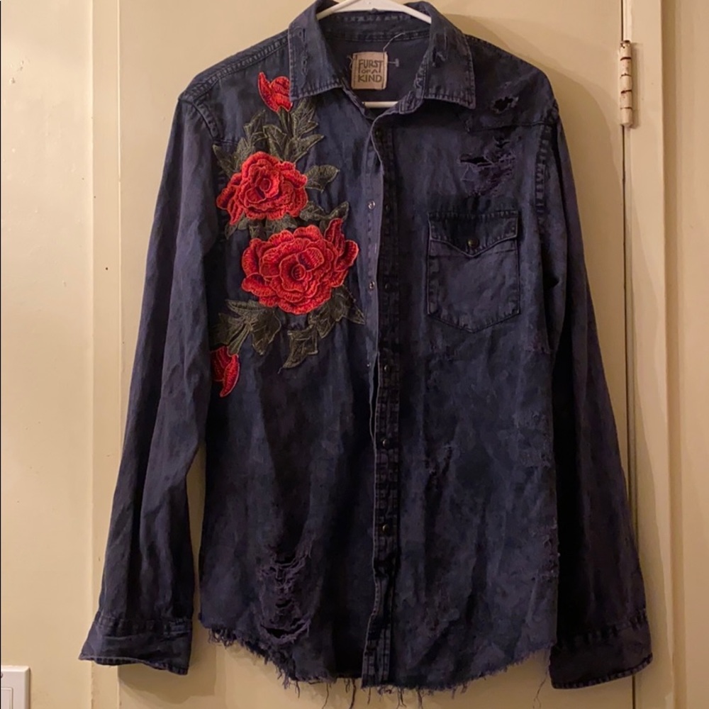 LF Floral Distress Outerwear